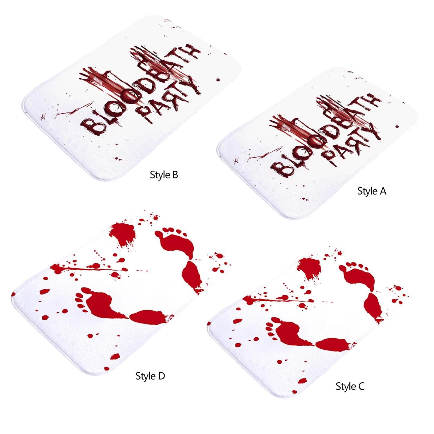 Halloween Bloody Bathroom Rug Soft Flannel Bedroom Rug Spooky Gifts Doorway Halloween Decor Halloween Home Decor Bath Mat