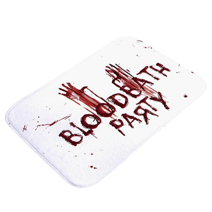 Halloween Bloody Bathroom Rug Soft Flannel Bedroom Rug Spooky Gifts Doorway Halloween Decor Halloween Home Decor Bath Mat